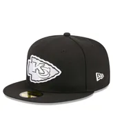 Men's New Era Black Kansas City Chiefs Main Patch 59FIFTY Fitted Hat