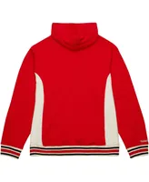 Men's Mitchell & Ness Scarlet Ohio State Buckeyes Team Legacy French Terry Pullover Hoodie