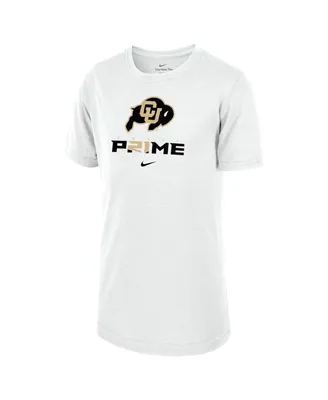 Big Boys Nike White Colorado Buffaloes Coach Prime Legend Performance T-shirt