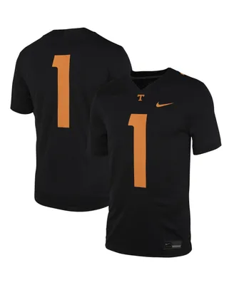 Men's Nike #1 Black Tennessee Volunteers Dark Mode Game Jersey