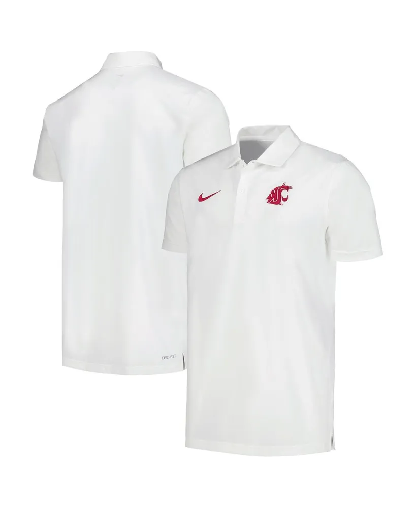 Men's Nike White Washington State Cougars Sideline Polo Shirt
