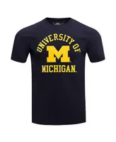 Men's Pro Standard Navy Michigan Wolverines Classic Stacked Logo T-shirt