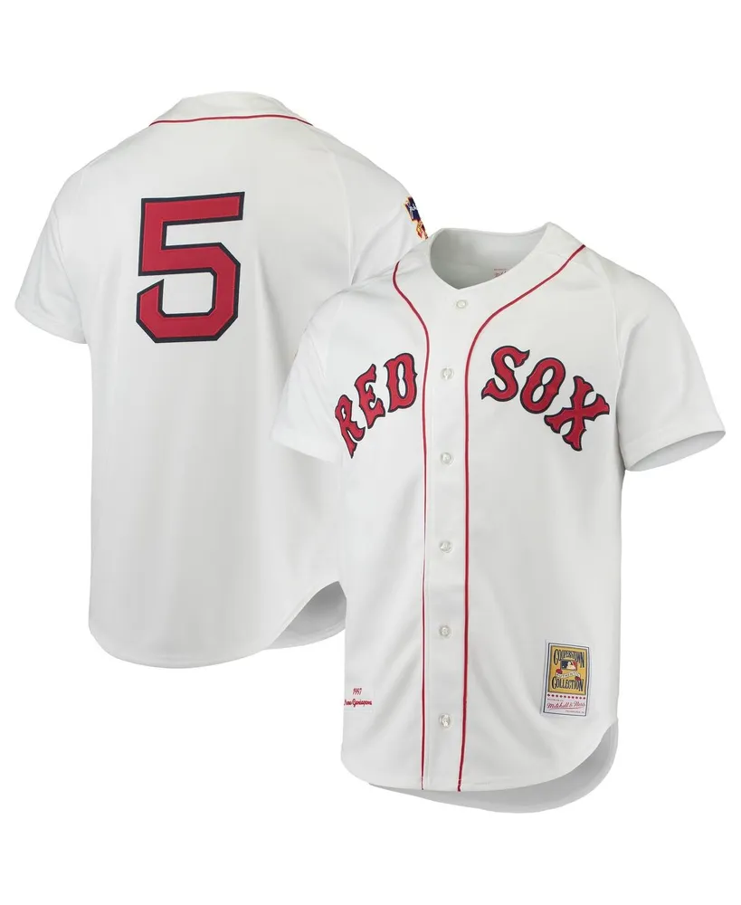 Men's Mitchell & Ness Nomar Garciaparra White Boston Red Sox 1997 Cooperstown Collection Authentic Jersey