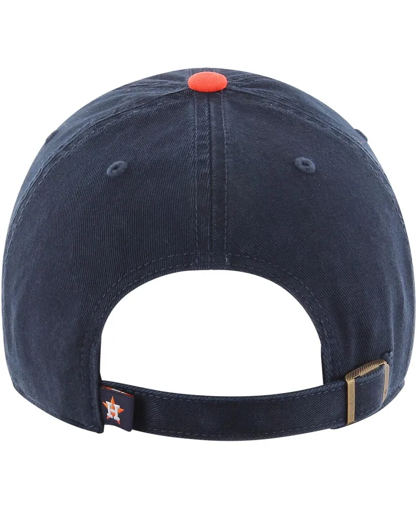 Men's '47 Brand Navy, Orange Houston Astros Clean Up Adjustable Hat
