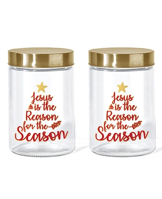 Style Setter "Jesus is The Reason for The Season" Glass Jar