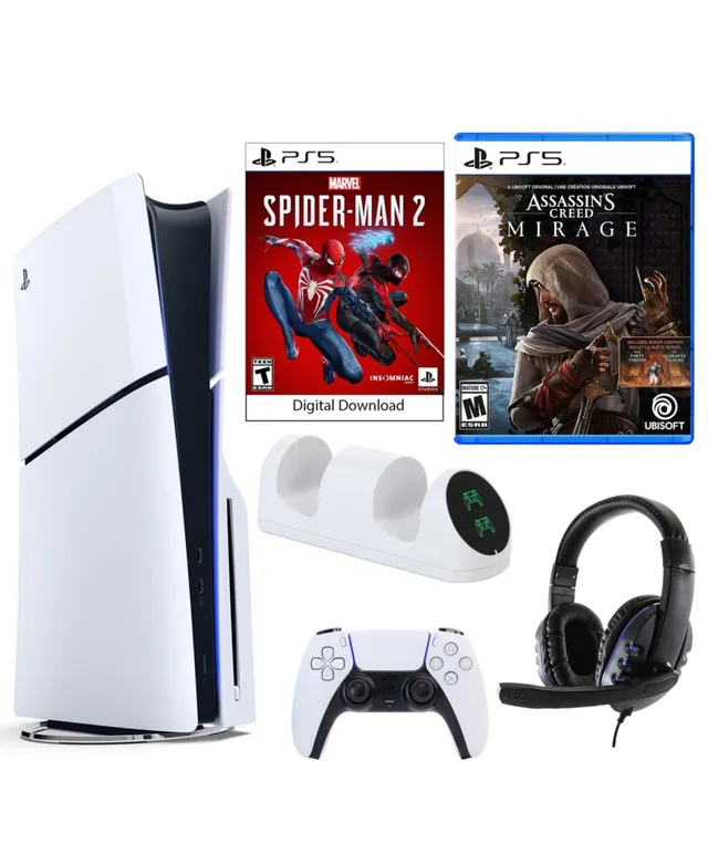 Playstation PS5 SpiderMan 2 Console with Dualsense Controller, Dual  Charging Dock and Silicone Sleeve