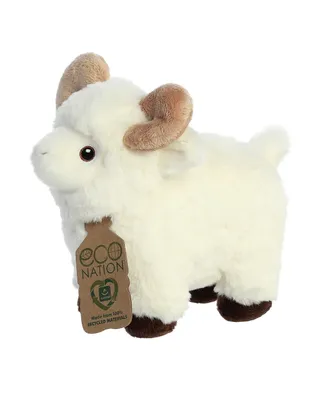 Aurora Small Ram Eco Nation Eco-Friendly Plush Toy White 8"
