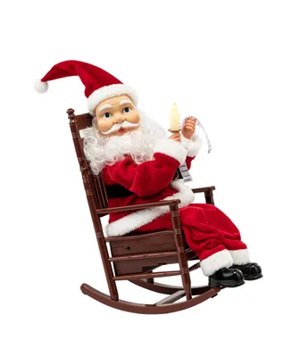 13.5" Animated Musical Rocking Santa