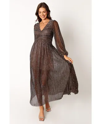 Petal and Pup Women's Lustre Long Sleeve Midi Dress