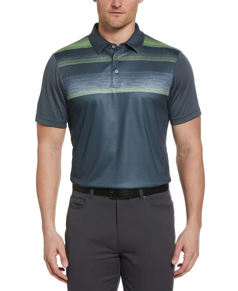 Pga Tour Men's Stitched Chest Block Polo Shirt