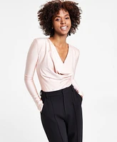 Bar Iii Women's Cowlneck Bodysuit, Created for Macy's