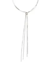 Lucky Brand Silver-Tone Knotted Lariat Necklace, 17" + 3" extender