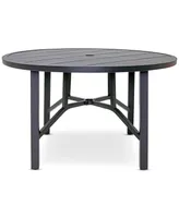 Astaire 48" Round Outdoor Slat Top Dining Table