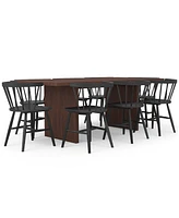 Closeout! Bernia 9pc Dining Set (Table + 8 Dining Chairs)