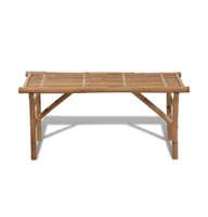 Folding Patio Bench 46.5" Bamboo