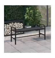Patio Bench 49" Steel and Wpc Black