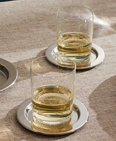 Alessi Stainless Steel Glass Z Coaster, Set of 2