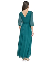 Dkny Women's Chiffon Balloon-Sleeve Maxi Dress