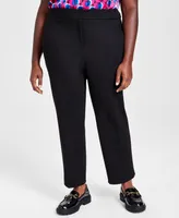 Bar Iii Plus Compression Straight-Leg Pants, Created for Macy's