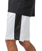 Reebok Men's Regular-Fit Mesh-Panel Satin Basketball Shorts