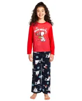 Briefly Stated Matching Little Boys and Girls 2-Piece Peanuts Long-Sleeve Pajama Set