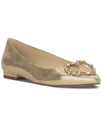 Jessica Simpson Women's Elika Pointed-Toe Embellished Ballet Flats