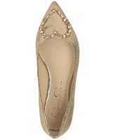 Jessica Simpson Women's Elika Pointed-Toe Embellished Ballet Flats