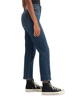 Levi's Women's Wedgie Straight-Leg High Rise Cropped Jeans