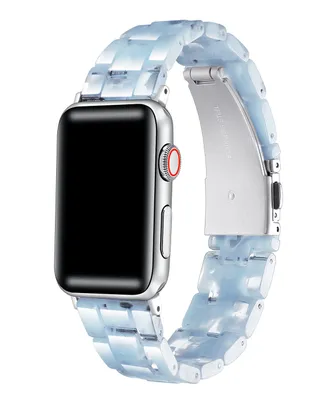 Posh Tech Unisex Claire Light Blue Resin Band for Apple Watch for Size - 38mm, 40mm, 41mm