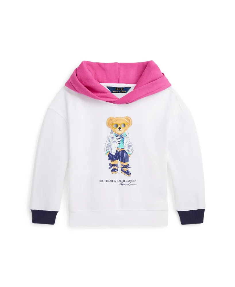 Polo Ralph Lauren Toddler and Little Girls Polo Bear Fleece Hooded Sweatshirt