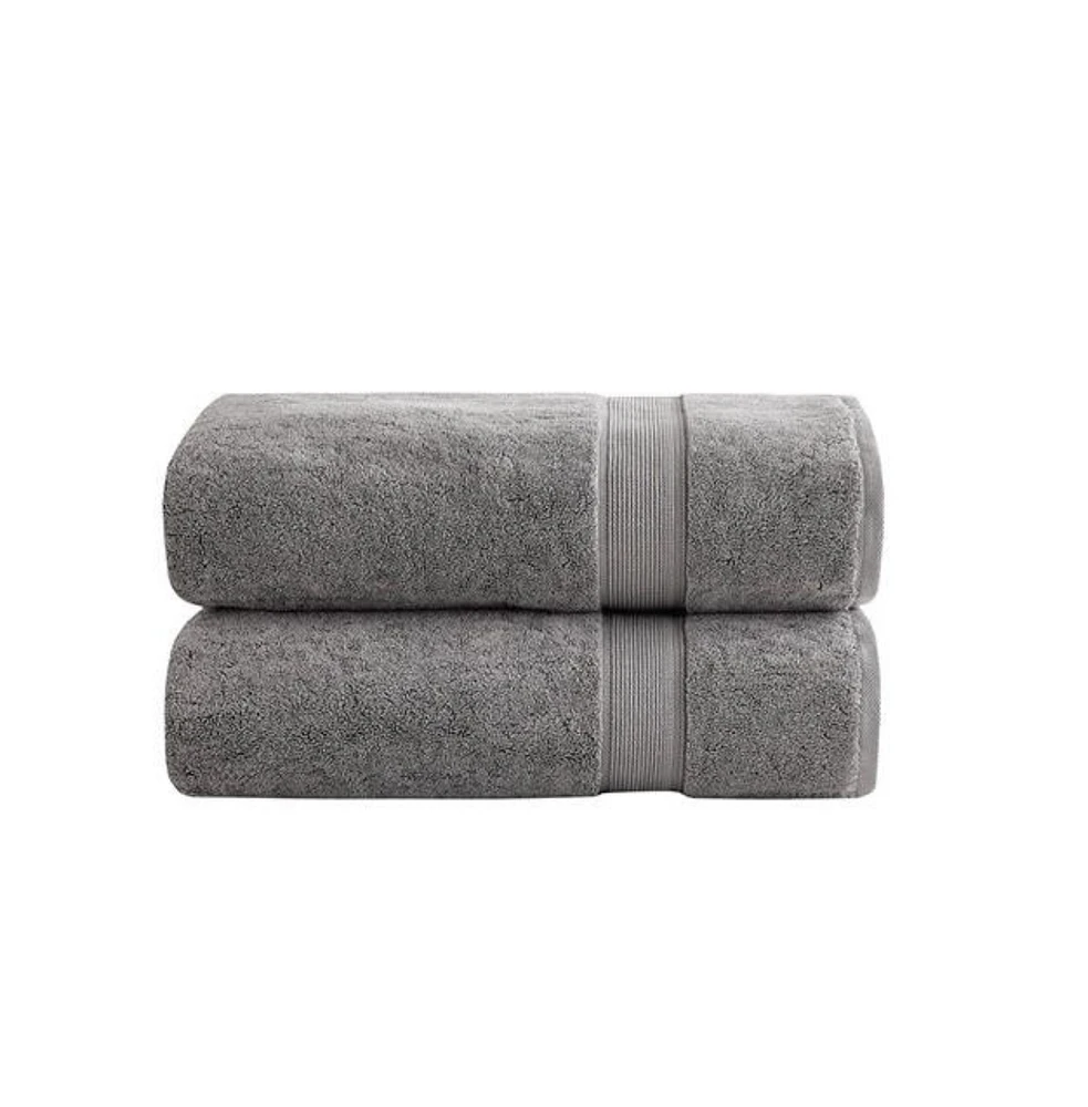 Home Outfitters 100% Cotton Bath Sheet Set , Absorbent, Bathroom Spa Towel, Transitional