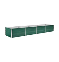 Garden Raised Bed Galvanized Steel 126"x31.5"x17.7" Green