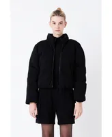 Women's Knit Puffer Jacket