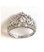 Princess Crown Ring with Cubic Zirconia Stones