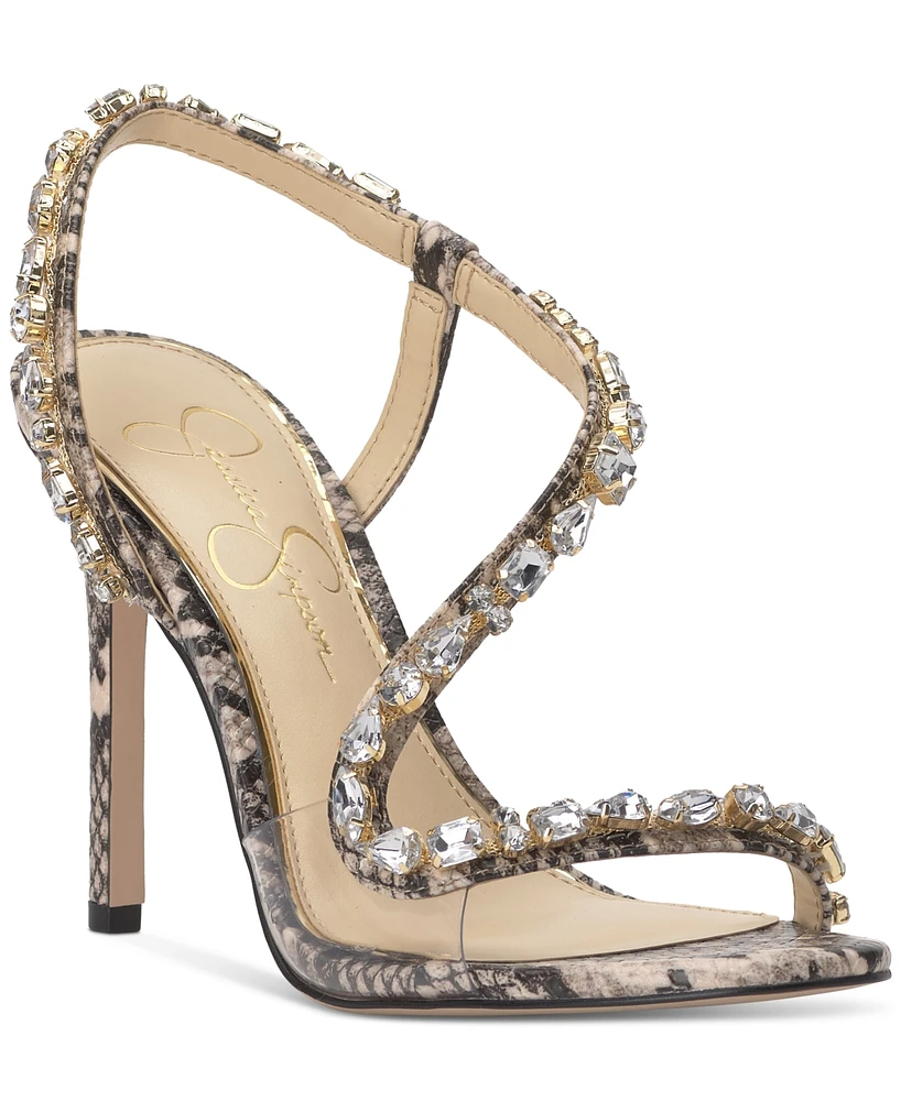 Jessica Simpson Women's Jaycin Barely-There Rhinestone Evening Sandals