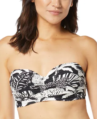 Coco Reef Women's Charisma Printed Bra-Sized Pleated Bikini Top