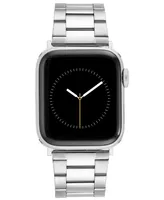 Vince Camuto Men's Silver-Tone Stainless Steel Link Band Compatible with 42mm, 44mm, 45mm, Ultra, Ultra2 Apple Watch - Silver