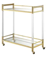 Convenience Concepts 30.5" Glass Royal Crest 2 Tier Acrylic Bar Cart