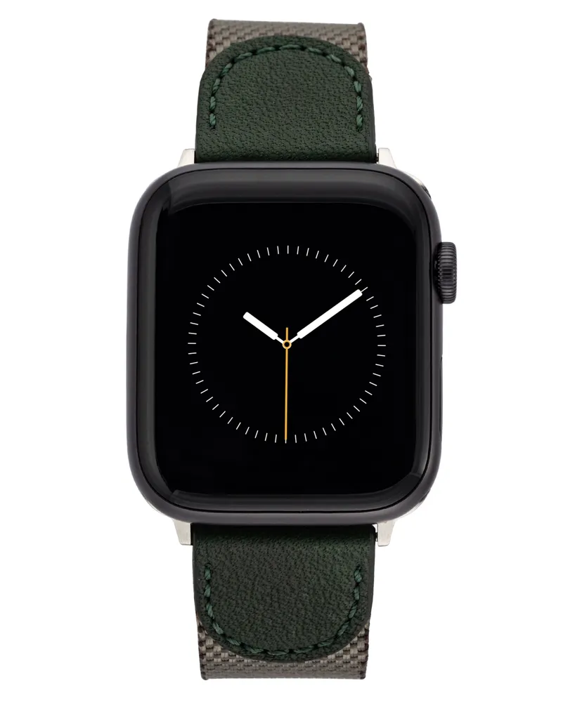 Vince Camuto Men's Dark Green Premium Nylon Band Compatible with 42mm, 44mm, 45mm, Ultra, Ultra2 Apple Watch