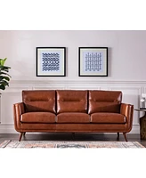 Nice Link Ava 84" Mid-Century Modern Leather Sofa