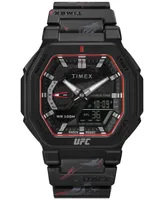 Timex Ufc Men's Colossus Analog-Digital Black Polyurethane Watch, 45mm