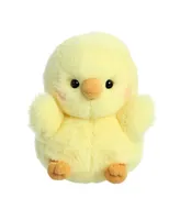 Aurora Mini Chickadee Chick Rolly Pet Round Plush Toy Yellow 5"