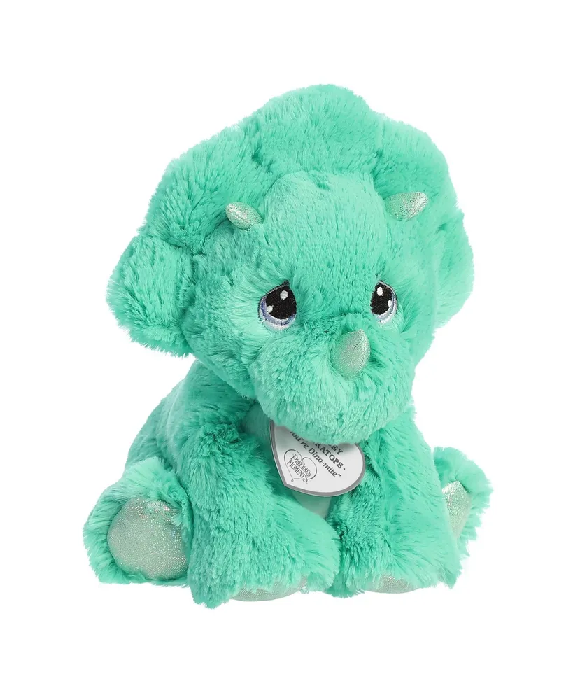 Aurora Small Tracey Triceratops Precious Moments Inspirational Plush Toy Green 8.5"