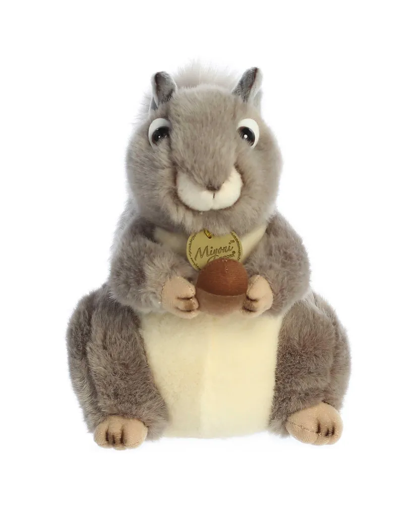 Aurora Medium Grey Squirrel Miyoni Adorable Plush Toy Gray