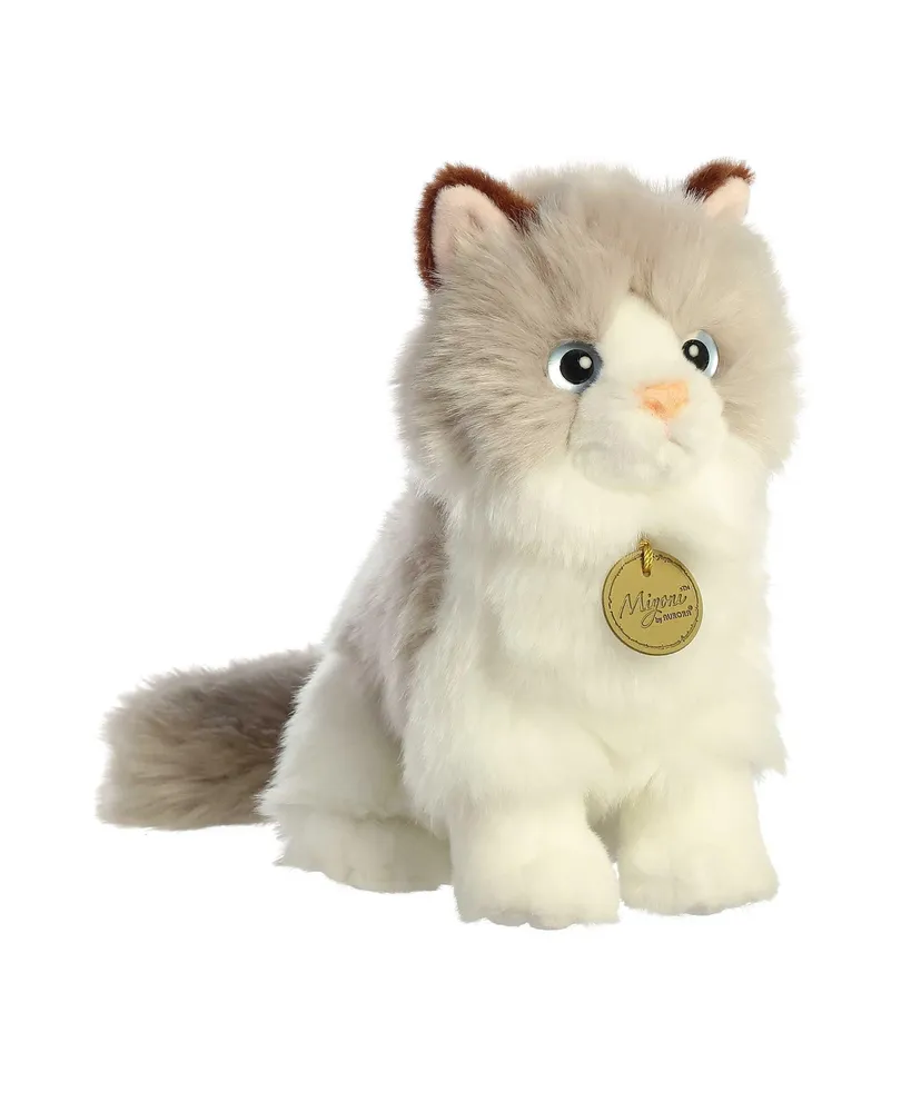 Aurora Small Ragdoll Cat Miyoni Adorable Plush Toy White 9"