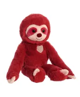 Aurora Medium Sweety Sloth Valentine Heartwarming Plush Toy Red 12"
