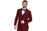 Gino Vitale Men's Braveman 3-Piece Slim Fit Shawl Lapel Tuxedo