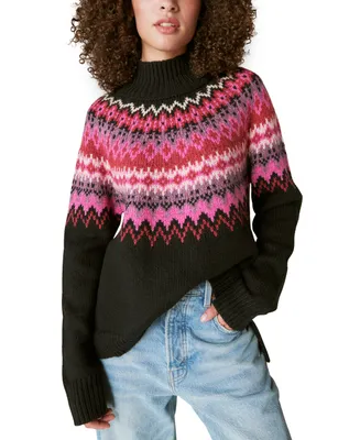 Lucky Brand Women's Fair Isle Turtleneck Sweater