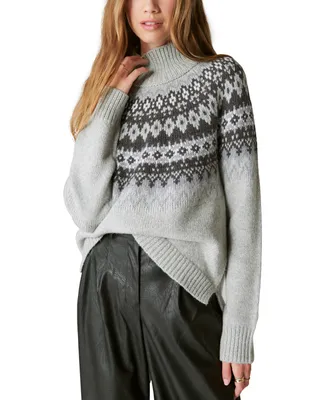 Lucky Brand Women's Fair Isle Turtleneck Sweater