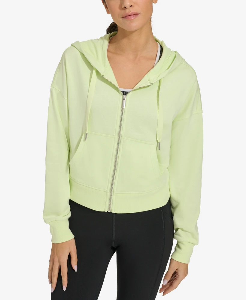 Calvin Klein Women's French Terry Long-Sleeve Zip-Up Hoodie